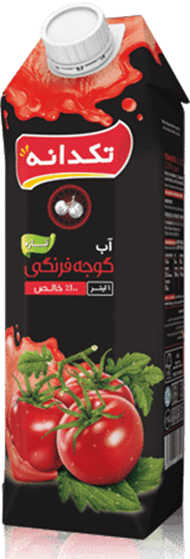 آب گوجه فرنگی تکدانه حجم 1 لیتر