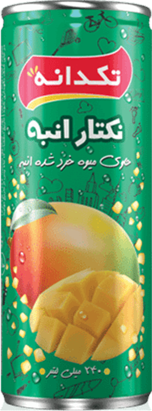 تکدانه آبمیوه انبه قوطی 240 سی سی